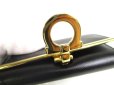 Photo11: Salvatore Ferragamo Gancini Black Leather Gold H/W 6Pics Key Case #a431