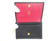 Photo8: GUCCI Japan Limited Double G Black Red Leather Business Card Case #a433