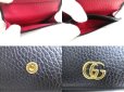 Photo9: GUCCI Japan Limited Double G Black Red Leather Business Card Case #a433