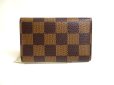 Photo2: LOUIS VUITTON Damier Brown Rose Ballerine Leather Multicles 6 Key Chain #a434 (2)