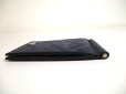 Photo6: FENDI Shadow Card Holder Navy Blue Leather Bifold Bill Wallet #a435