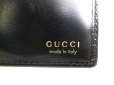 Photo10: GUCCI Vintage Black Leather Bifold Bill Wallet Compact Wallet #a444