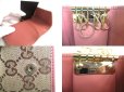 Photo9: GUCCI GG Beige Canvas Pink Leather 6 Pics Key Chain #a449