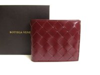 BOTTEGA VENETA Intrecciato Bordeaux Leather Small Bi-Fold Bill Wallet #454