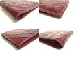 Photo7: BOTTEGA VENETA Intrecciato Bordeaux Leather Small Bi-Fold Bill Wallet #454