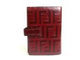 Photo2: FENDI Zucca Bordeaux Leather Document Holders Small Ring Agenda Cover #a457 (2)