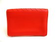 Photo2: BOTTEGA VENETA Intrecciato Red Leather Business Card Holder #a458 (2)