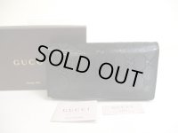 GUCCI GG Imprimee Black Coating Canvas Bifold Flap Wallet Purse #a463