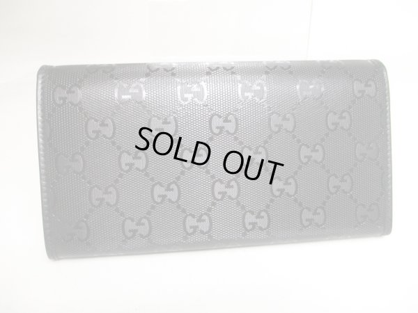 Photo2: GUCCI GG Imprimee Black Coating Canvas Bifold Flap Wallet Purse #a463