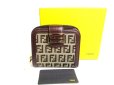 Photo1: FENDI Zucca Canvas Brown Leather Bifold Wallet Compact Wallet #a466 (1)