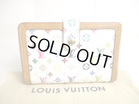 LOUIS VUITTON Monogram Multicolor White Leather Bifold Wallet Viennois #a471