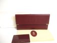 Photo1: Cartier Must de Cartier Bordeaux Leather Trifold Long Wallet #a472 (1)