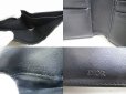 Photo9: Christian Dior Navy Blue Canvas Leather Lady Dior Bifold Bill Wallet #a473