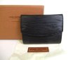 Photo1: LOUIS VUITTON Epi Black Leather Coin Purse #a477 (1)