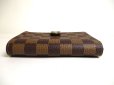 Photo5: LOUIS VUITTON Damier Brown Leather Bifold Wallet Viennois #a480