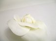 Photo3: CHANEL Camelia Pearl White Canvas Corsage Brooch #a481