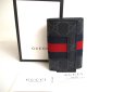 Photo1: GUCCI GG Canvas Gray PVC Double G 6 Pics Key Chain #a482 (1)