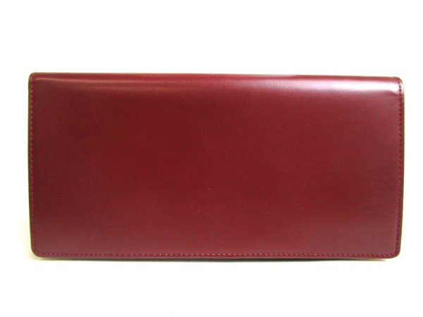 Photo2: Cartier Must de Cartier Bordeaux Leather Long Flap Bill Wallet #a483