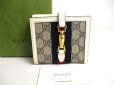 Photo1: GUCCI GG Jackie 1961 White Leather Bifold Wallet Compact Wallet #a484 (1)