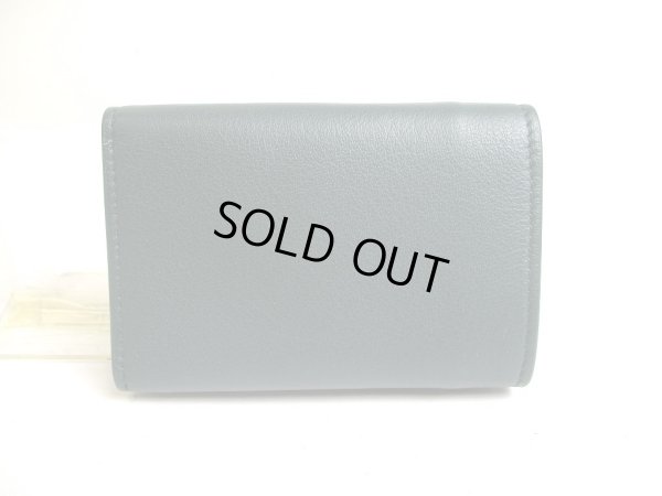 Photo2: BALENCIAGA Deep Green Leather Trifold Mini Wallet #a487