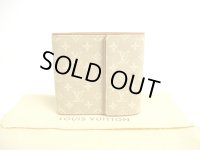 LOUIS VUITTON Monogram Mini Beige Canvas Bifold Wallet #a489