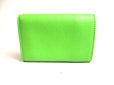 Photo2: BALENCIAGA Lime Green Leather Trifold Mini Wallet Compact Wallet #a495 (2)