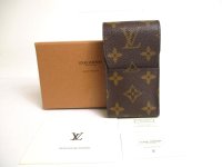 LOUIS VUITTON Monogram Leather Brown Cigarette Cases #a503