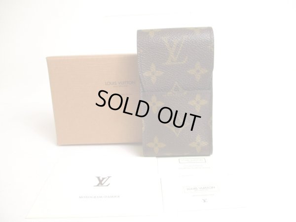 Photo1: LOUIS VUITTON Monogram Leather Brown Cigarette Cases #a503