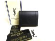 Photo1: Yves Saint Laurent Vintage Japan Limited Black Leather Coin Purse #a510 (1)