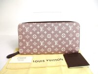 LOUIS VUITTON Monogram Idyle Sepia Canvas Round Zip Wallet Purse #a516