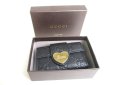 Photo12: GUCCI Guccissima Black Leather Heart Motif 6 Pics Key Chain #a518