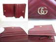 Photo8: GUCCI GG Marmont Bordeaux Leather Bifold Wallet Compact Wallet #a520