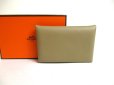 Photo1: HERMES Evercolor Evercolor Leather Card Case Card Holder Calvi #a521 (1)