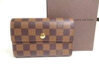 LOUIS VUITTON Damier Brown Brifold Wallet Portefeuille Alexandra #a523