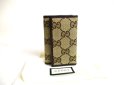 Photo1: GUCCI GG Brown Canvas and Leather 6 Pics Key Chain #a526 (1)