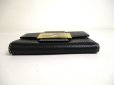 Photo5: FENDI Black Leather Gold H/W Bifold Wallet Compact Wallet #a527