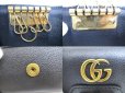 Photo9: GUCCI Double G Bamboo Black Leather 6 Pics Key Chain #a533