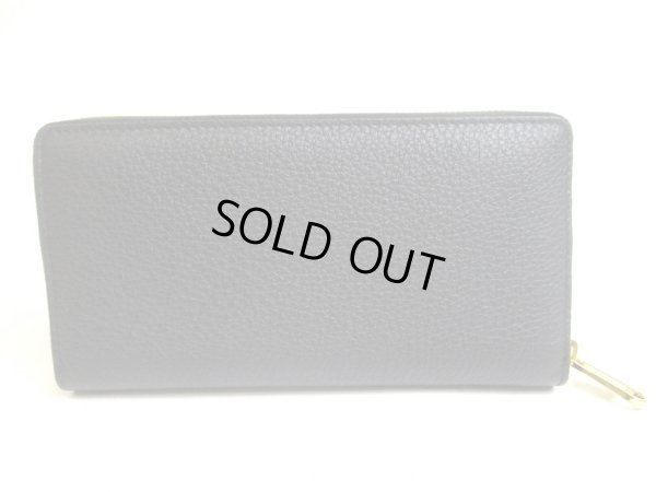 Photo2: GUCCI Logo Motif Black Leather Round Zip Long Wallet #a535