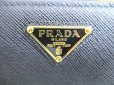 Photo10: PRADA Saffiano Leather Gold H/W Large Round Zip Long Wallet #a538