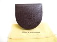 Photo1: LOUIS VUITTON Taiga Bordeaux Leather Coin Purse Porto Monnaie Gousset #a541 (1)