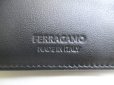 Photo10: Salvatore Ferragamo Logo Silver Black Leather Business Card Holder #a543