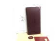 Photo1: Cartier Must de Cartier Bordeaux Leather Bifold Long Wallet #a547 (1)