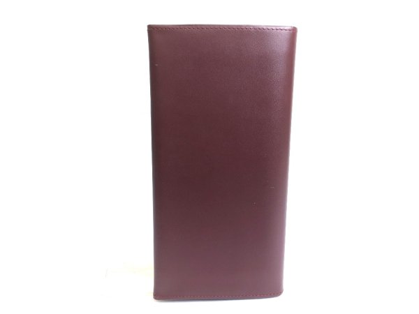 Photo2: Cartier Must de Cartier Bordeaux Leather Bifold Long Wallet #a547