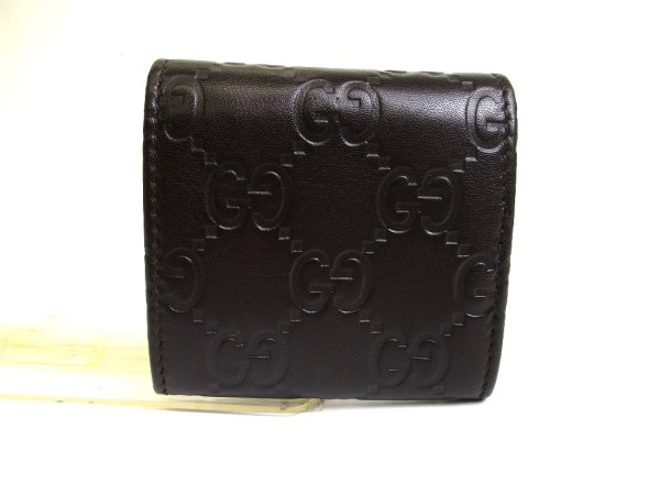 Photo2: GUCCI Guccissima Dark Brown Leather Coin Purse #a550