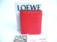 Photo1: LOEWE Anagram Light Pink Leather Bifold Wallet Compact Wallet #a551 (1)