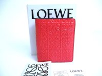 LOEWE Anagram Light Pink Leather Bifold Wallet Compact Wallet #a551