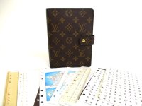 LOUIS VUITTON Monogram Document Holders Medium Ring Agenda Cover #a557