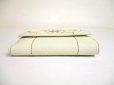 Photo5: Salvatore Ferragamo Gancini White Leather Gold H/W Bifold Wallet #a562