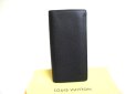 Photo1: LOUIS VUITTON Ardoise Taiga Leather Flap Bill Wallet Portefeuille Long #a563 (1)