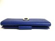 Photo6: BVLGARI Blue Leather Logo Clip Flap Long Wallet #a567